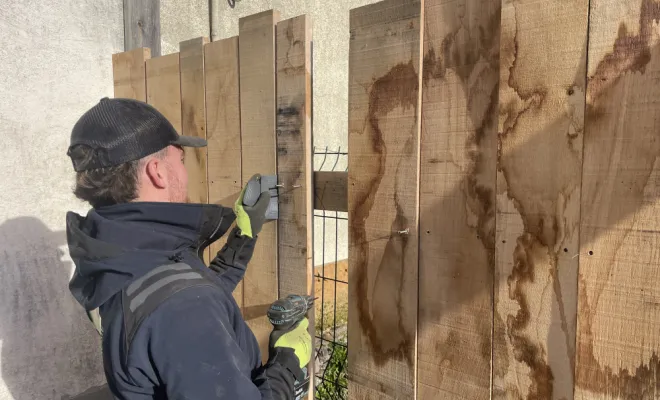 Création d'une clotûre en bois à Bédée, Pleumeleuc, Tendance Naturelle